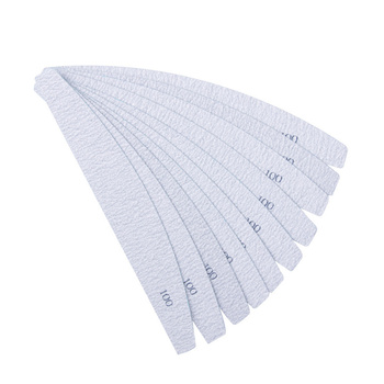 Nakładki ścierne zamienne nośnik do pilnika metalowego łódka półksiężyc (kolor zebra) gradacja 100 10szt