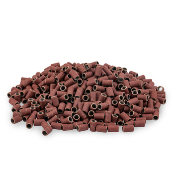 Kapturki do manicure i pedicure mandrele nakładki ścierne cylinder 6mm gradacja 240 brązowe 1000 szt.