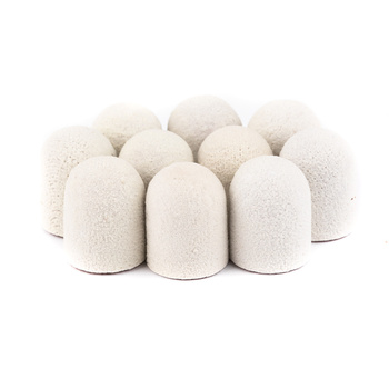 Kapturki do pedicure 13 mm gradacja 240 10 szt Fabric Podo AlleMed Biały White