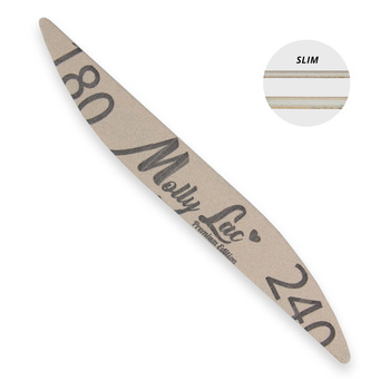 Pilnik do paznokci bezpieczny pakiet łódka fala elipsa MollyLac slim 180/240