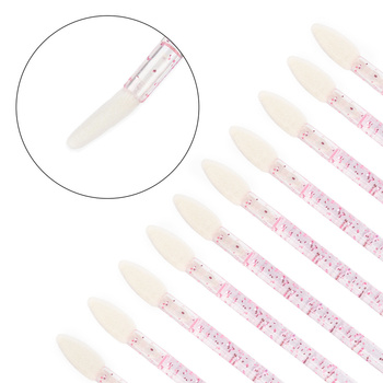 Aplikatory silikonowe do oczu ust brwi rzęs różowe 48szt