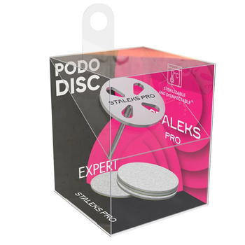 Dysk tarcza do pedicure PODODISC Staleks Expert zestaw trzpień dysk + nakładki tarcze wymienne M 180 grit 20 mm 5 szt