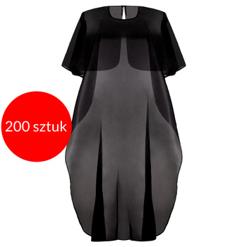 200sztuk Peleryna fryzjerska czarna 100x140 cm