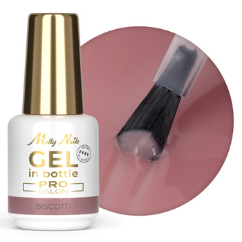 Żel budujący w butelce z pędzelkiem Gel in Bottle Molly Nails Pro Salon Biscotti HEMA/Di-HEMA Free 15g