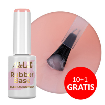 10+1gratis Baza kauczukowa Rubber Base AlleLac Soft Peach HEMA/Di-HEMA Free 7g Nr 5