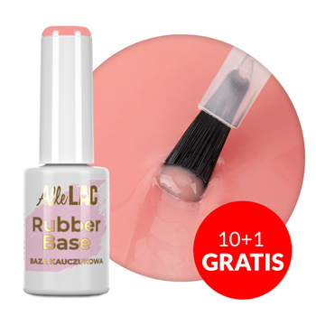 10+1gratis Baza kauczukowa Rubber Base AlleLac Vibrant Coral HEMA/Di-HEMA Free 7g Nr 9