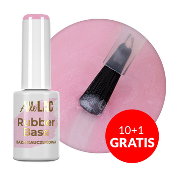 10+1gratis Baza kauczukowa Rubber Base AlleLac Pink Bling HEMA/Di-HEMA Free 7g Nr 1