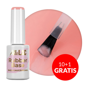 10+1gratis Baza kauczukowa Rubber Base AlleLac Juicy Peach HEMA/Di-HEMA Free 7g Nr 6