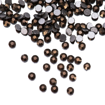 Cyrkonie do paznokci szklane SS3 Jet Hematite ok.50 szt.