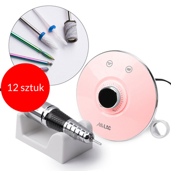 12sztuk Frezarka do paznokci 68W AlleLac do manicure pedicure różowa M17 45 000 obrotów