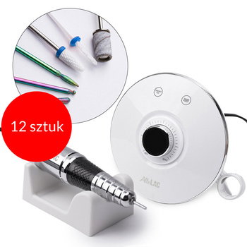 12sztuk Frezarka do paznokci 68W AlleLac do manicure pedicure biała M17 45 000 obrotów