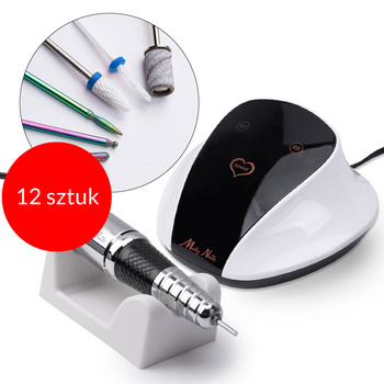 12sztuk Frezarka do paznokci 68W Molly Nails do manicure pedicure biała M18 45 000 obrotów