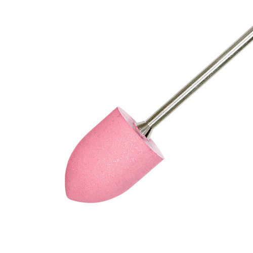 Frez gumowy różowy ball shape srebrny trzpień