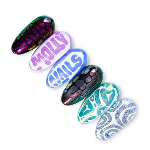 10+1gratis Creative Flow Color Gel  - kreatywny NailArt żel do efektu topniejących, miękkich wzorów Molly Nails Apricot HEMA/Di-HEMA free 5 g