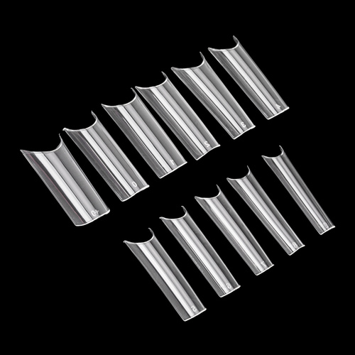 Tipsy do szybkiego przedłużania paznokci Nail Tips NTN Premium kwadrat tunelowy 100 szt