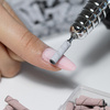 Kapturki do manicure i pedicure mandrele nakładki ścierne mini cylinder 3mm gradacja 180 białe 50 szt.
