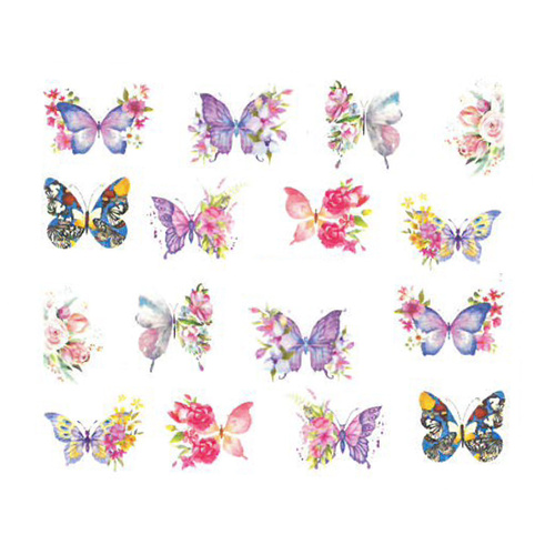 Naklejki wodne do paznokci motyle BN-2563