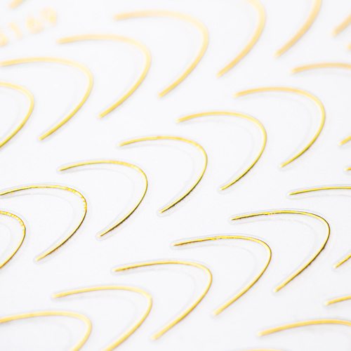 Naklejki samoprzylepne na paznokcie/ French/ Francuska linia uśmiechu 48szt gold STZ-CS169