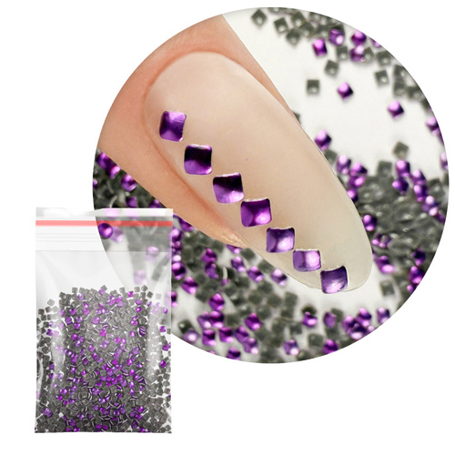 ShinePins gładkie ćwieki błyskotki ozdoby do paznokci kwadratowe mini NTN Premium Nr 2 5g