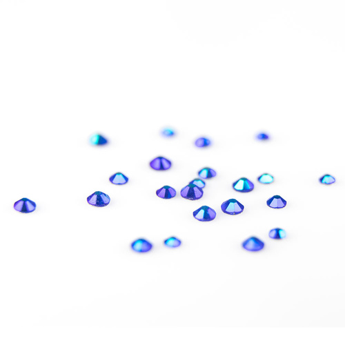 Cyrkonie do paznokci szklane Blue Zircon AB mix rozmiarów ok.1440 szt paczka