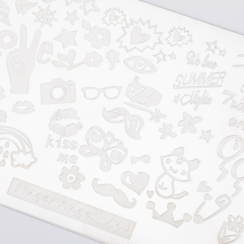 Blaszka do stempli ze wzorkami Finger Angel V23