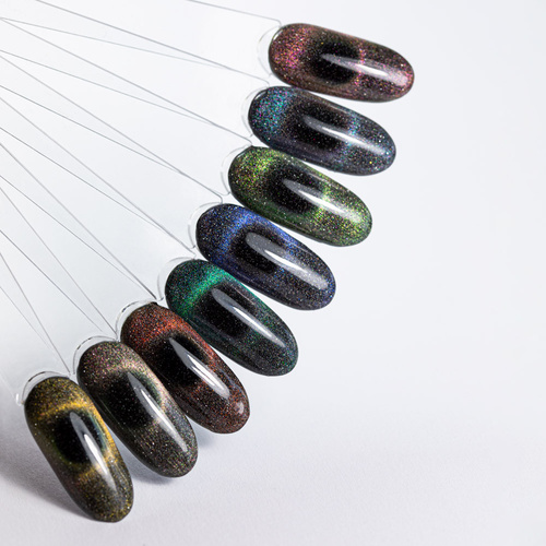 Magnetyczny lakier hybrydowy z efektem kociego oka Cat Eye Flashing Magic MollyLac 10g Nr 157