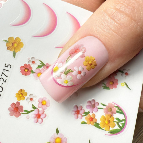 Naklejki do paznokci samoprzylepne kwiaty JO-2715