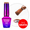 5+1gratis Kolorowy top bez przemywania top no wipe Crystal Glass Molly Nails Golden Brown HEMA/Di-HEMA Free 10g