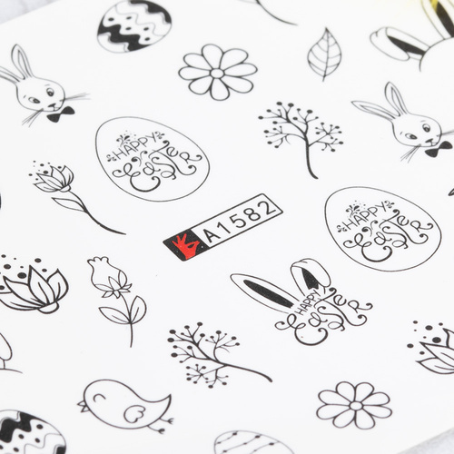 Naklejki wodne do paznokci wielkanocne A-1582