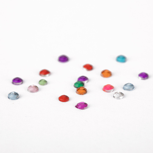 Ozdoba do paznokci cyrkonie imitacja szkła mix kolorów i rozmiarów 2 mm i 1,5 mm ok.200 szt