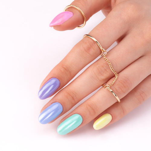 5+1gratis Lakier hybrydowy Molly Nails Yoghurt Citrine Cake HEMA/Di-HEMA Free 8g Nr 125