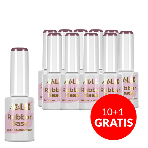 10+1gratis Baza kauczukowa Rubber Base AlleLac Faded Bloom HEMA/Di-HEMA Free 7g Nr 14