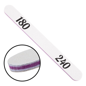 Pilnik do paznokci prosty fioletowy środek 180/240 CU-06 Standard