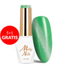 5+1gratis Lakier hybrydowy Molly Nails Neon Flashy Cat Eye HEMA Free 8g Nr 177