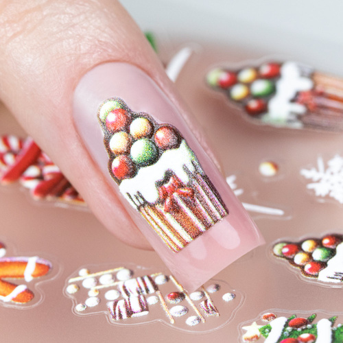 Naklejki do paznokci samoprzylepne świąteczne Molly Nails SW0-42