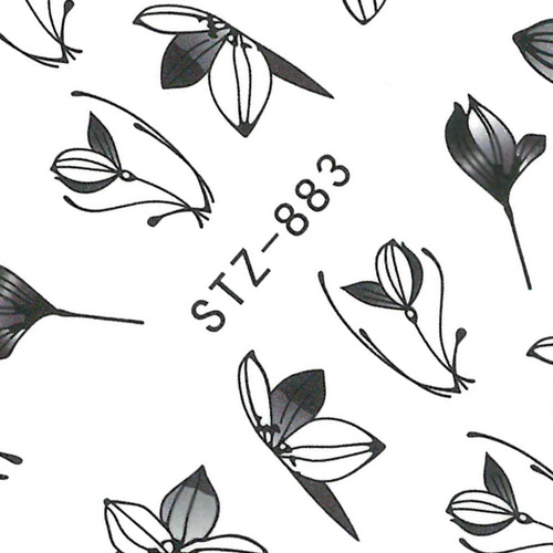 Naklejki wodne do paznokci kwiaty STZ-883