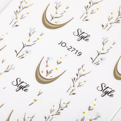 Naklejki do paznokci samoprzylepne kwiaty JO-2719