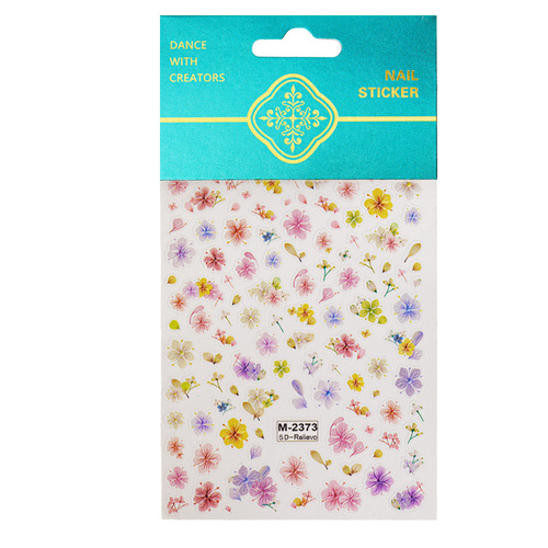 Naklejki do paznokci 5D samoprzylepne kwiaty M-2373