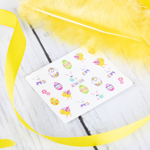 Naklejki wodne do paznokci wielkanocne BN-550