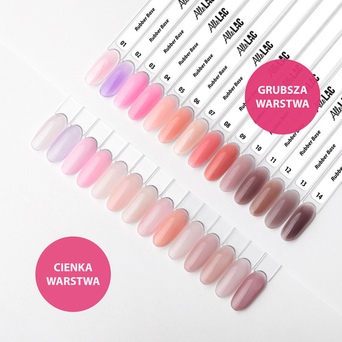10+1gratis Baza kauczukowa Rubber Base AlleLac Pink Punch HEMA/Di-HEMA Free 7g Nr 4