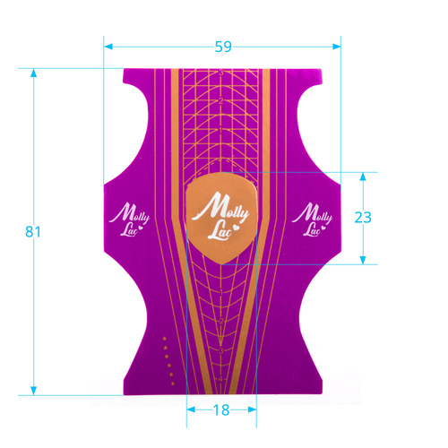 Szablony formy do paznokci duo dwustronne szpic MollyLac 500 szt