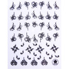 Naklejki do paznokci cienkie samoprzylepne wzory ornamenty CB-176 czarne