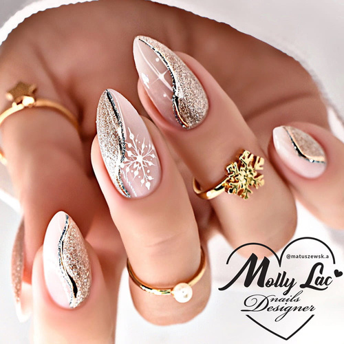 Lakier hybrydowy MollyLac Story Time Let it Snow 10g Nr 627