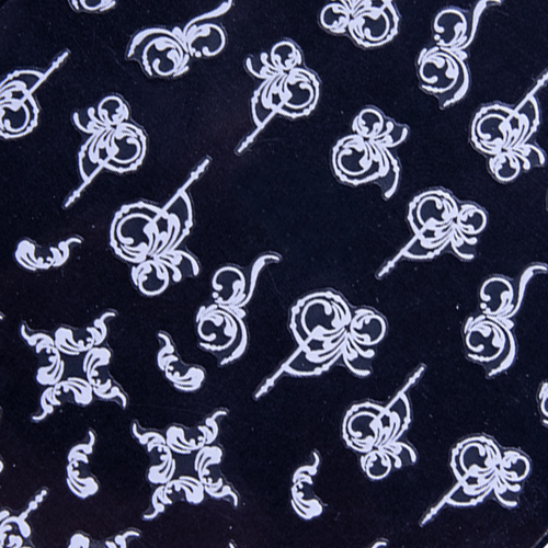 Naklejki do paznokci cienkie samoprzylepne wzory ornamenty CB-176 białe