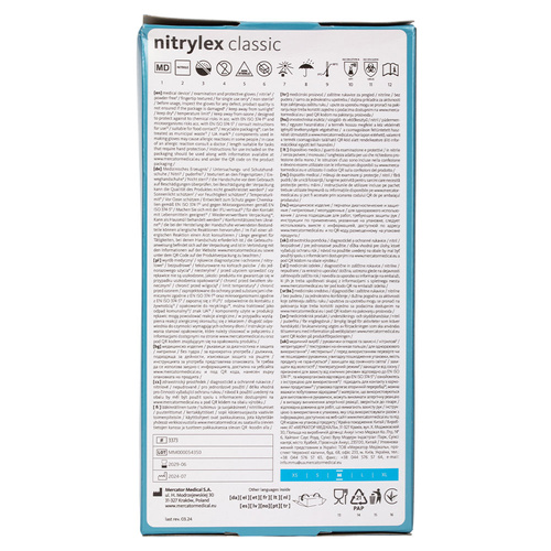 Rękawiczki jednorazowe nitrylowe diagnostyczne i ochronne Mercator rozmiar M niebieskie 100 szt