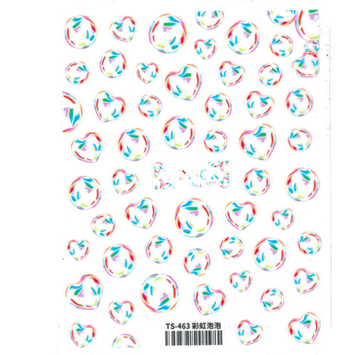 Naklejki do paznokci cienkie samoprzylepne bańki mydlane TS-463