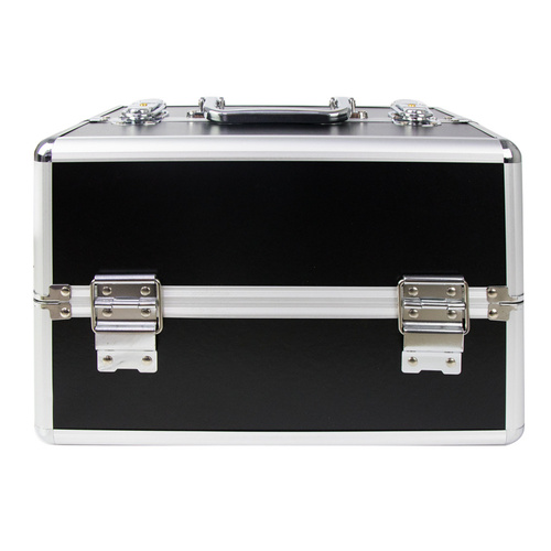 Kuferek kosmetyczny M na lakiery czarny gładki