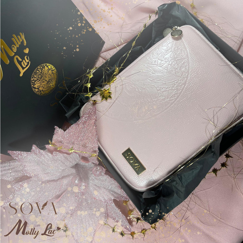 Piórnik etui przybornik na pędzle Sova by Aleksandra Sowa-Falarz różowy