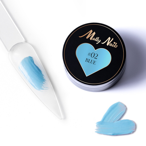 10+1gratis Pasta do zdobień ProArt Paste Molly Nails Blue HEMA/Di-HEMA Free 5g Nr 2