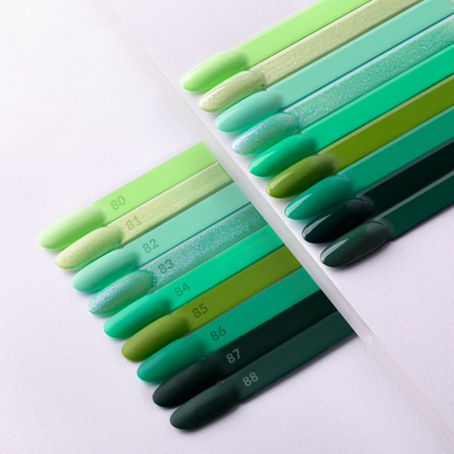 5+1gratis Lakier hybrydowy Molly Nails Green Party Dark Green HEMA/Di-HEMA Free 8g Nr 88